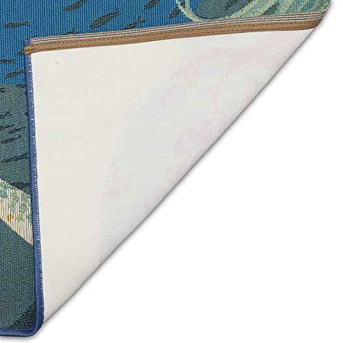 Liora Manne Esencia Machine Washable Non-Slip Low Profile Indoor/Outdoor Mat-Transitional, Coastal, Beach, Whimsical, Mermaids are Real Ocean 2'5" x 3'11" - Image 6