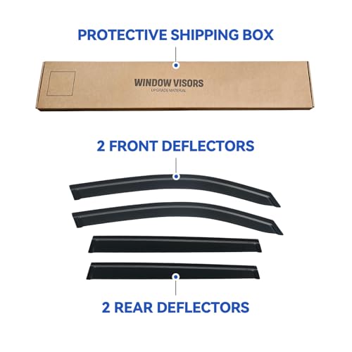 Image of Window Visors Rain Guards for 2019-2024 Subaru Forester, Out-Channel Window Vent Wind Deflectors Visors Shades for 19 20 21 22 23 24 Forester