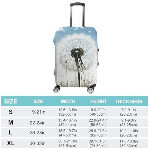 Dandelion Luggage Cover, Washable Elastic Suitcase Cover Protector Fit 18-32 Inch Luggage2