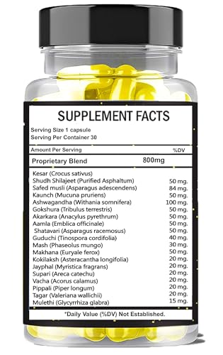 TooHARD Fitness Supplement Ayurvedic Medicine Capsules, Strength Support, Energy Support & Musule Growth, 30 Capsule, Pack Of 1