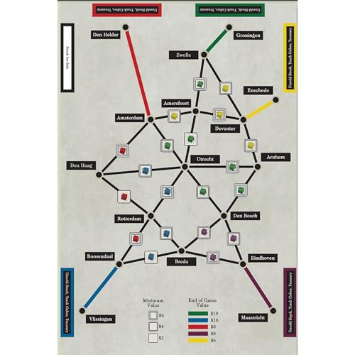 Dutch Intercity Strategy Board Game, 3-6 Players, Train Railroad Investment & Building, Ages 12+ miniatura 3