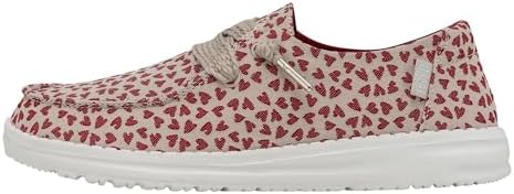 HEYDUDE Women's Wendy Love Tan Size 5 | Women's Shoes | Women's Slip On Shoes | Comfortable & Light-Weight