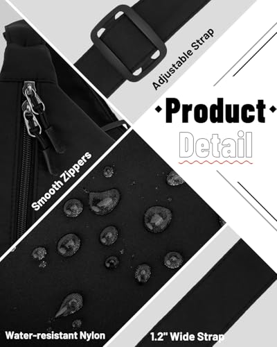 Crossbody Sling Bag for Women Men Trendy, Crescent Bag with Adjustable Strap, 2 Zippers Lightweight4