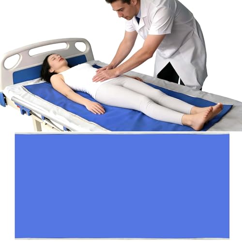 Slide Sheets for Moving Patients on Bed 75x180cm Tubular Transfer Sheet to Assist Moving Elderly Disabled Obese People for Cars Wheelchairs Hospitals Home Care Reusable Positioning Bed Pad Blue