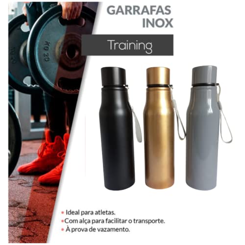 Garrafa de Água Resistente 750 Ml Aço Inox Inquebrável Portátil, Bebidas Quentes e Geladas, Viagem,