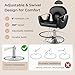 AWEPOPI Salon Chair for Hair Stylist, Reclining Styling Chair with 360° Swivel, Adjustable Height, Hydraulic Heavy Duty Beauty Spa Equipment for Hair Cutting, Shampoo, Tattoo - Black Silver