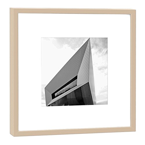Photo Porsche Museum Stuttgart cadre bois beige tableau mural salon COGNOSCO 52x52 cm