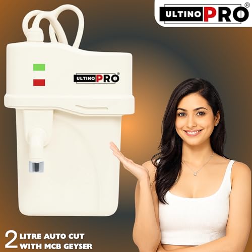 Image of Smart 2 Litre Instant Water Geyser /Heater, Portable Geyser [Fitted With Copper Element With MCB Auto-Cut Off Thermostat ] (New 2L Geyser White)