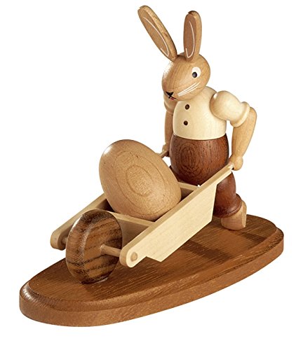 Lièvres avec la brouette figurine 11cm pour modélisme et diorama DIY