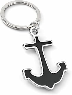 Anchor Keychain – Sailing Keychains Bag Charm for Women with Black Design, Ocean Key Chains Car Keys Gifts for Sailing Lovers, Father, Friends, Students