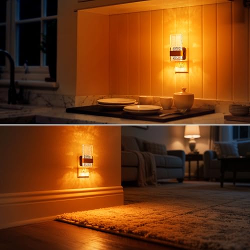 Image of LED Night Lights Plug into Wall, [2 Pack] Dimmable Nightlight | Bubble Decorative Night Light, Dusk to Dawn Sensor, Wall Sconce-Style Design Nightlights for Bathroom, Hallway