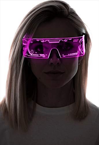 Cyberpunk LED Visor Glasses - Perfect For Cosplay and Festivals - Cybergoth - Cyberpunk Glasses Goggles