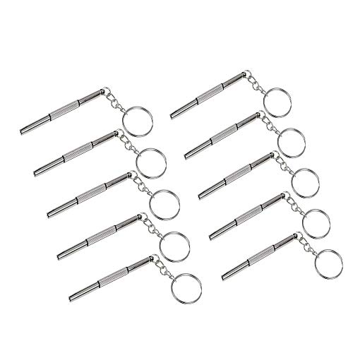 10 Pcs Mini Destornillador De PrecisióN 3 En 1,Destornillador PortáTil,Llavero Destornillador Doble,Perfecto Para ReparacióN De Anteojos, Gafas De Sol, Marcos, Joyas, Relojes Y Mucho Mas