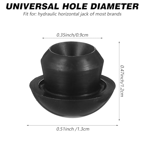 Image of Floor Jack Oil Filler Plug, 12 Pcs 9mm Bottle Jack Plugs Black Rubber Hydraulic Jack Oil Plugs for Oil Reservoir Fill Hole Jack Accessories