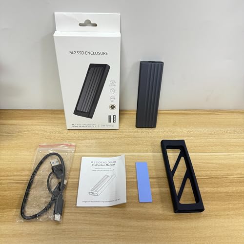 Carcasa externa M.2 NVMe SSD aluminio USB 3.2 sin herramientas miniatura 7