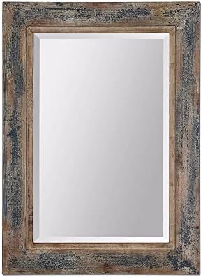 Uttermost Bozeman 38" High Slate Blue Wall Mirror
