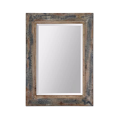 Uttermost Bozeman 38" High Slate Blue Wall Mirror #TOP3