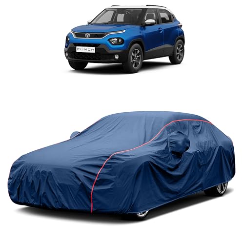 Image of Heavy-Duty Car Cover for Compatible with Tata Punch (2021 to 2025 All Models) Deluxe Car Protection Cover ? Waterproof & UV-Resistant All-Season Exterior Protection