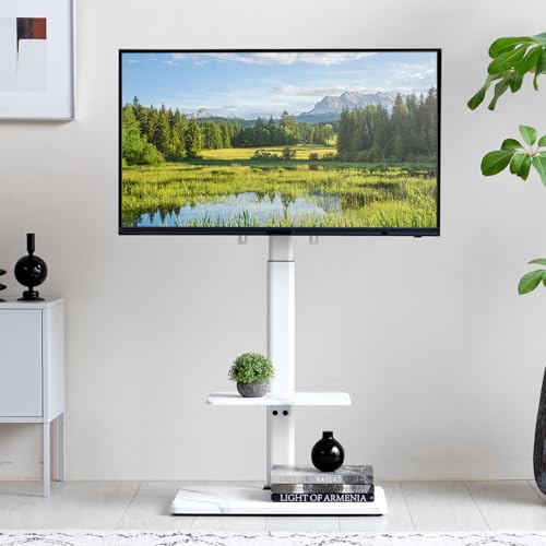Amazon.co.jp: モダンデコ テレビスタンド 高さ調整 首振り 棚付き 32