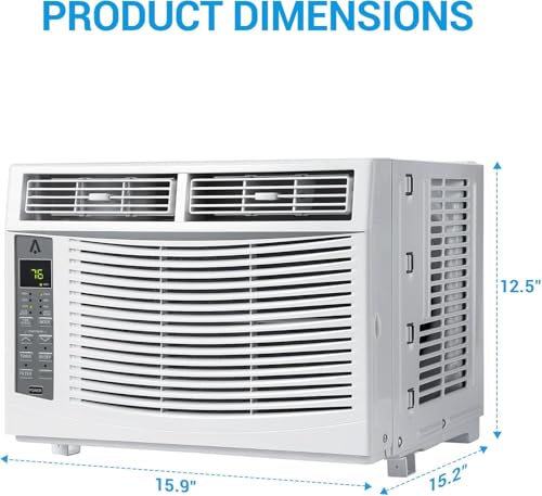 Image of 6000 BTU Window Air Conditioner with WiFi, Cools up to 250 Sq. Ft., Energy Saving Window AC Unit with Remote & App Control & Timer Function & Easy Install Kit, Perfect for Small Bedroom, Living Room