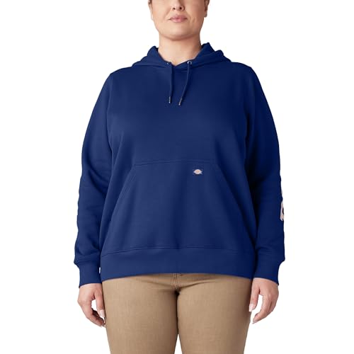 Image of Dickies womens Women's Plus Heavyweight Logo Sleeve Pullover