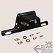 True Mods Black LED License Plate Light for Boat Trailer [Steel Bracket Mount] [DOT FMVSS 108] [SAE L] 12V DC Waterproof Universal Submersible Tag Lamp for Car Work Utility Flat Bed Box Semi Truck RV