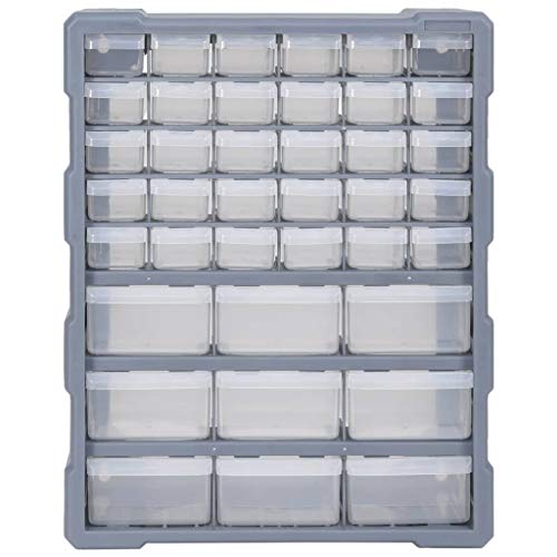 Miniatura 4 de Vidaxl Organizador Multicajones Con 39 Cajones Herramientas Armario Almacenamiento Taller Pared Caja Manualidades Artesanía Costura Clavos