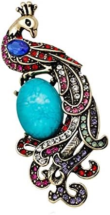 CCBUY Fashion Accessories Exquisite Peacock Brooch European and American Retro Personality Animal Lady Corsage Clothing Accessories Brooch