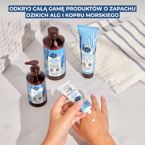 Yves Rocher Bain de Nature Algue Sauvage & Criste Marine Odświeżający żel pod prysznic i do kąpieli, dzika alga i koper morski, nawilżająca formuła wegańska, butelka z recyklingu, duża pojemność 400ml