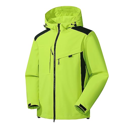 Womens Waterproof Jackets Oversized Hooded Women's Jackets Long Sleeve Zip Up Top Windbreaker Open Front Coat Outdoor Mountaineering and Hiking Outerw