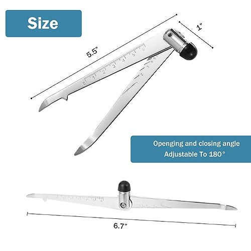 Percussion Reflex Hammer mit Graduierter Skala, Edelstahl Diagnostik Werkzeug für neurologische Untersuchung Sehne, Muskel Sehne Knie Knöchel Kutanen Reflex Test, 5,5 L