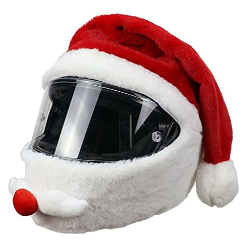 QAVILFLY Funda para casco de motocicleta, casco de Navidad, 2021, funda para casco de Papá Noel de Navidad, kits de cascos de moto, regalos, no incluye casco Cover