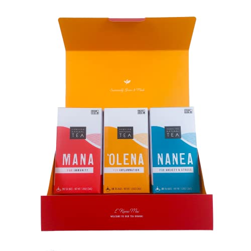 Maika'i Wellness Tea Gift Set Hibiscus Tea Turmeric Tea Chamomile Tea