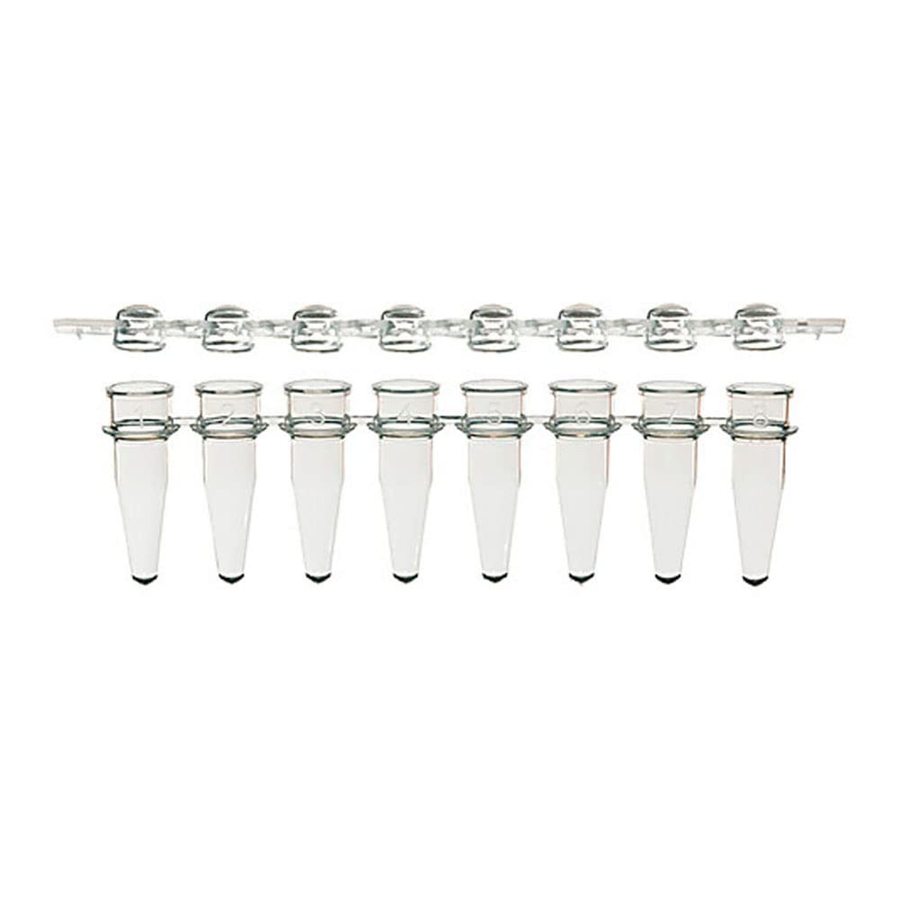 1149Z69PK, 12 Strip PCR Tube & Domed Strip Cap Packed Together, 0.2mL Capacity, Blue, Pack of 80