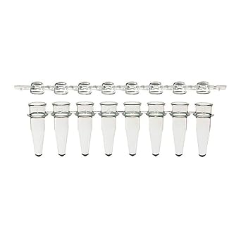 1149Z69PK, 12 Strip PCR Tube & Domed Strip Cap Packed Together, 0.2mL Capacity, Blue, Pack of 80