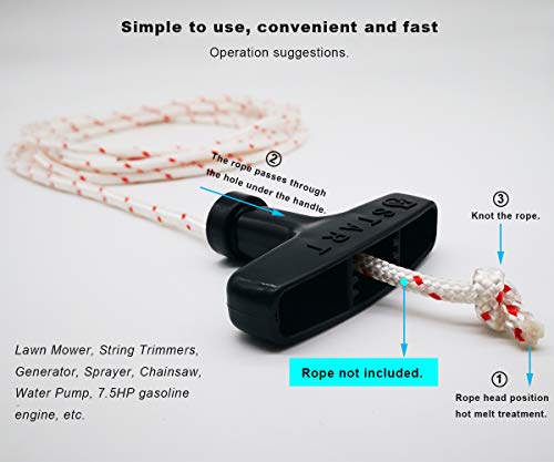 ZLKSKER 2 x Benzinmotor-Startergriff, Seilzugstarter für Rasenmäher, Generator, Kettensäge