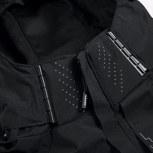 Men's Waterproof Windbreaker with Removable Hood Lightweight Rain Coats for Casual Hiking Cycling4