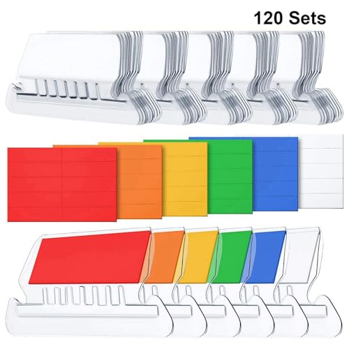 Onglets de document de fichier et inserts multicolores pour organisation