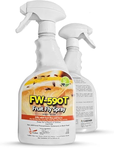 Gardner - Fruit Fly Spray for Gnats, Bugs, Fleas, Ticks, Mites, Wasps - Pet Friendly All Natural Bug...