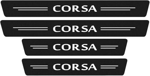 COJJ-Door Sill Protector for Op- el Corsa B C D E F 2021 2020 2019 2018 2017 2016-1993 4Pcs Car Scuff Plate Door Sill Trim Welcome Pedal Car Accessories