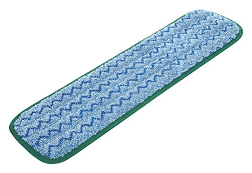 Image of Rubbermaid Commercial Products Mop Head for Microfiber Damp Mop, 18-Inch, Green, Heavy-Duty Single Sided Cleaning Cloth for Hardwood /Tile /Laminated Floors in Kitchen /Lobby /Office (Pack of 3)