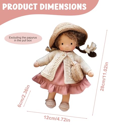 Poupée de chiffon NIDONE coffret cadeau complet de naissance avec accessoires