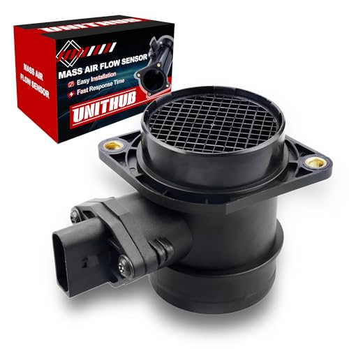 UNITHUB MAF Mass Air Flow Sensor Meter w/Housing 06A906461G 0280218060 Compatible for Volkswagen Beetle Golf Jetta Compatible for Audi Q7 2001-2010