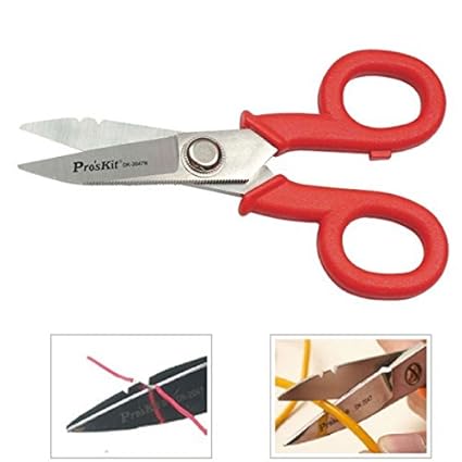 Proskit DK-2047N 145mm Steel Electrician's Scissors (Red)