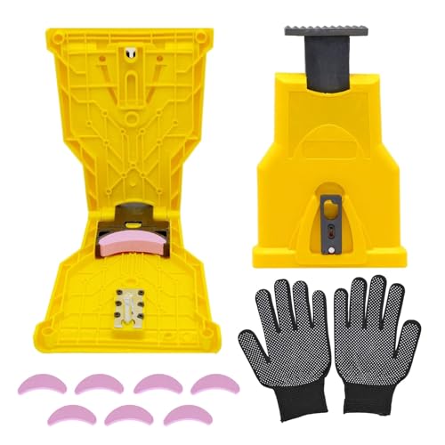 Chainsaw Sharpener, Fast Chain Saw Sharpener Tool, Chainsaw Sharpening Kit with 7 Pcs Stone Grinder, Fits for 14in, 16in, 18in, 20in Two-Hole Chainsaw Bar 1 Chainsaw Sharpener, Fast Chain Saw Sharpener Tool, Chainsaw Sharpening Kit with 7 Pcs Stone Grinder, Fits for 14in, 16in, 18in, 20in Two-Hole Chainsaw Bar