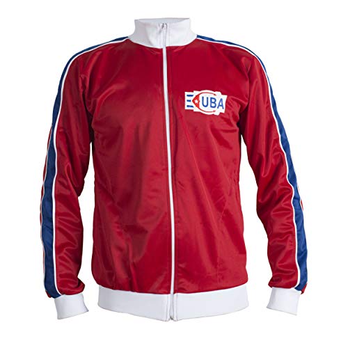 Photo de Cuba 1980 Veste De Football Rétro Survêtement Hommes Zippé - XXL