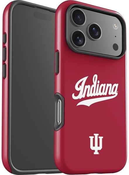 Skinit Impact Phone Case Compatible with iPhone 17 Pro Max - Officially Licensed Indiana University IU Hoosiers Design