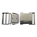 Magic&shell Metal Quick Side Release Buckle 2PCS 1 Inch Metal Quality Webbing Bag Clip Lock Belt Strap Backpacks Collar Gunmetal