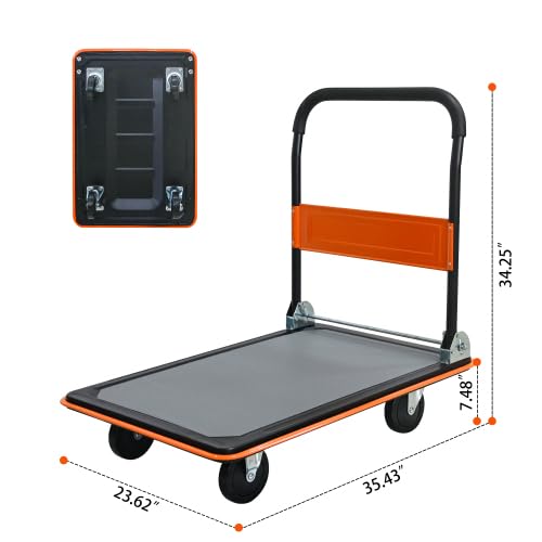 Carretilla plegable resistente para carga de 660 lbs miniatura 2
