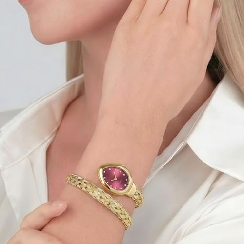 Image of Gold Jewellery Style Watch for Women | Fashion Bangle Analog Wrist Watch